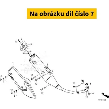 Honda Kryt výfuku Honda PCX 21- 18380K1ZJ10