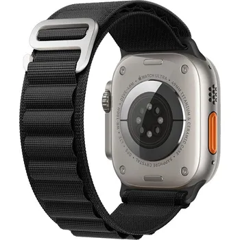 Řemínek na hodinky Řemínek pro Apple Watch Ultra 49mm / 46mm / 45mm / 44mm / 42mm - nylonový / kovová spona - černý