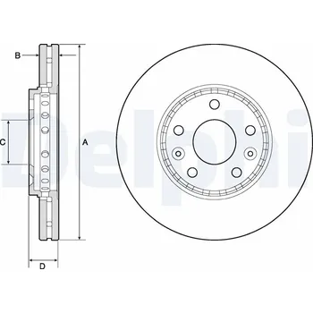 Brzdový kotouč Brzdový kotouč DELPHI BG4815C