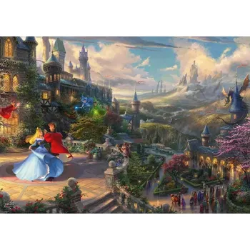 Puzzle Schmidt Thomas Kinkade: Šípková Růženka Tančící v kouzelném světle 1000 dílků