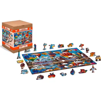 Puzzle WOODEN CITY Dřevěné Klidné cestování 2v1 EKO 300 dílků