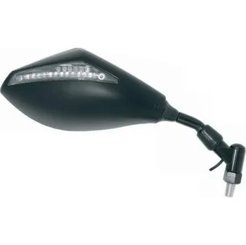 Zrcátko pro motocykl Vicma zrcátko s led blinkrem černé - pravé s levým závitem E347DRI pro motorku