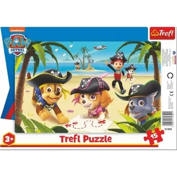 Puzzle Trefl deskové Přátelé z Tlapkové patroly/Paw Patrol 33 x 23 cm 15 dílků