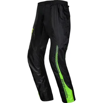 Moto kalhoty Rebelhorn Patrol, černé žluté nepromokavé kalhoty na motorku, XS