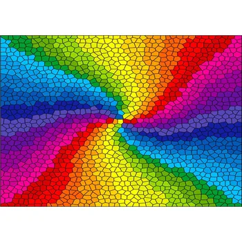 Puzzle ENJOY Vitráž duhový výbuch 1000 dílků