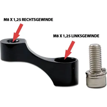 Zrcátko pro motocykl HSM Prodloužení zrcátek na řídítka na motorku, M8-L levý závit