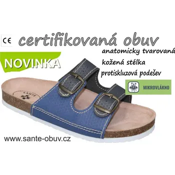 Dámská zdravotní obuv SANTÉ D/21T/910/925/BP zdravotní pantofel šedo-modrá, šedo-modrá - 42