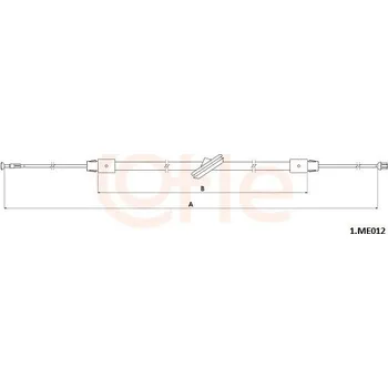 Brzdový systém Tažné lanko, parkovací brzda COFLE 1.ME012