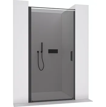 CERANO - Sprchové otočné dveře Porte L/P - 8 mm - černá matná, grafitové sklo - 100x195 cm