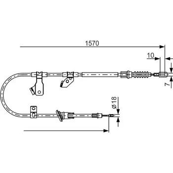 Lanko parkovací brzdy Tažné lanko, parkovací brzda BOSCH 1 987 482 272
