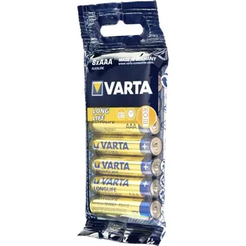 Alkalická baterie VARTA R3 (AAA) Longlife 8 ks