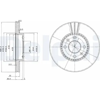 Brzdový kotouč Brzdový kotouč DELPHI BG2693