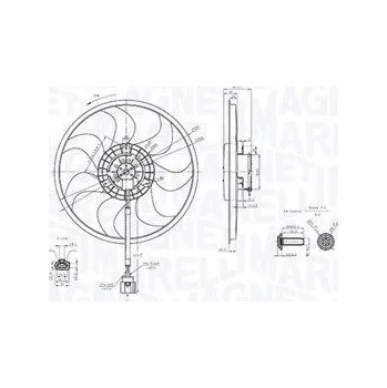 Chladič motoru Větrák, chlazení motoru MAGNETI MARELLI 069422889010