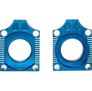 Osvětlení pro motocykl ACCEL napínák zadní osy YAMAHA YZ/YZF 01-08 barva modrá (2 ks)