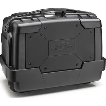 Zavazadlo na motocykl sada dvou kufrů Kappa KGR46N GARDA BLACK LINE - černé kufry s hliníkovým víkem 46 litrů