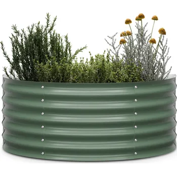 Vyvýšený záhon Blumfeldt Curvbox 105x60x43 cm Vyvýšený záhon Zelený (10046040)