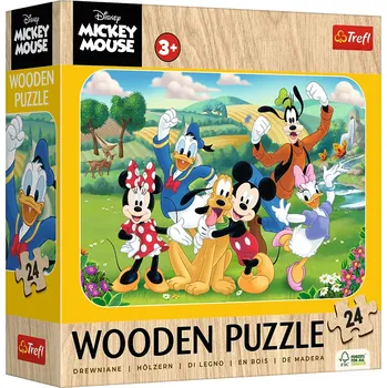 Puzzle TREFL Dřevěné Mickey a přátelé 24 dílků