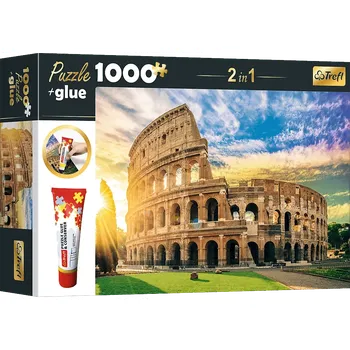 Puzzle TREFL Sada 2v1 Amfiteátr Fláviův Řím Itálie s lepidlem 1000 dílků