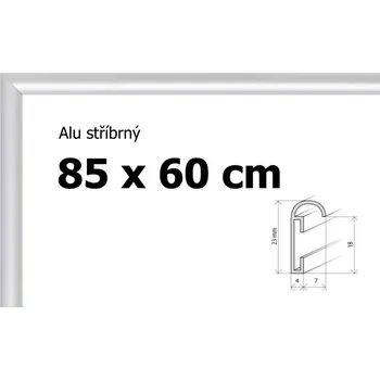 Puzzle BFHM Hliníkový rám 85x60 cm stříbrný