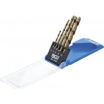 Vrtáky HSS 3,0 - 10,0 mm, titan, levotočivé - BGS 2731