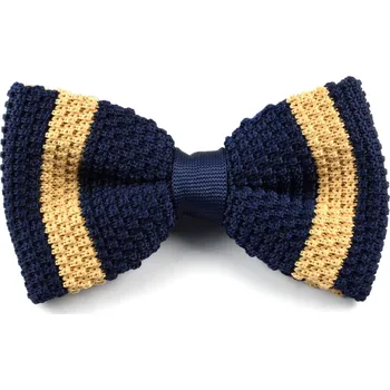 Motýlek Modro-béžový pletený motýlek - Tailor Toki