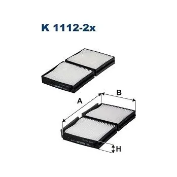 Ventilátor topení a klimatizace Filtr, vzduch v interiéru FILTRON K 1112-2x