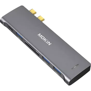 USB hub USB-C HUB 6 v 2 pro MacBook MOKIN (stříbrný)