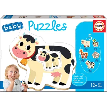 Puzzle Baby puzzle zvířátka na farmě 5v1 (2–4 dílky) EDUCA