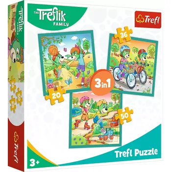 Puzzle Trefl Seznamte se s Treflíky 3v1 20,36,50 dílků