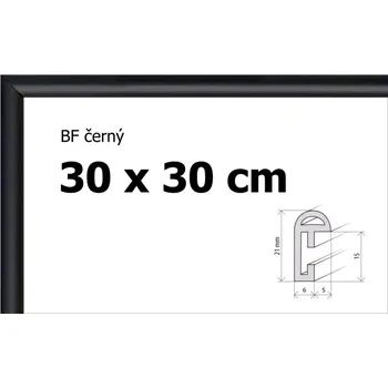 Rám na obraz BFHM Plastový rám 30x30cm černý