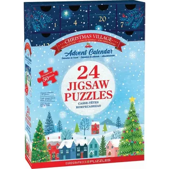 Puzzle Eurographics puzzle adventní kalendář: Vánoční vesnice