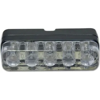 Osvětlení SPZ HSM LED osvětlení spz černé, hranaté, rozměry 38x9x18 mm