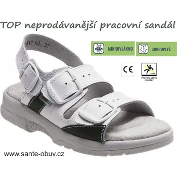 Dámská zdravotní obuv SANTÉ N/517/45/10 BÍLÁ zdravotní sandál PRACOVNÍ, bílá - 41