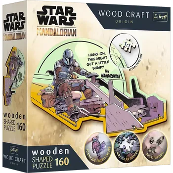 Puzzle TREFL Wood Craft Origin The Mandalorian Setkání 160 dílků
