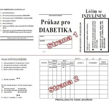 Tiskopis DITIS Průkaz diabetika (malý)