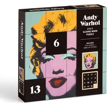 Puzzle GALISON Posuvné dřevěné Andy Warhol Marilyn 2v1 16 dílků