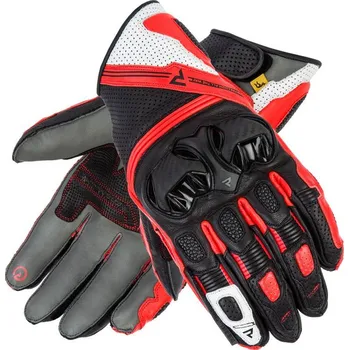 Sport Kožené rukavice&nbsp;Rebelhorn ST SHORT černé šedé fluo červené rukavice, S