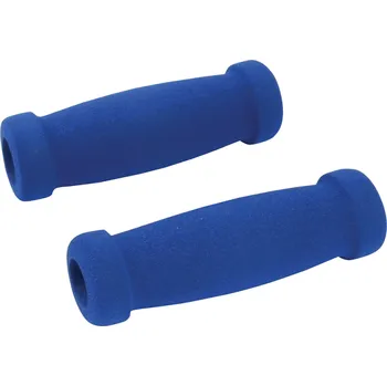 grip Gripy pěnové modré BikeIt, průměr levé 22 mm a pravé 25 mm, otevřené konce, délka 130 mm