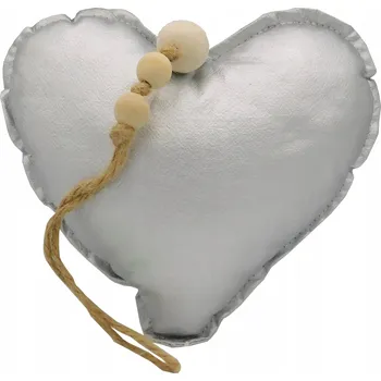 Vánoční dekorace Stříbrné srdce ozdoba wisząca vánoční dekorace polštářek