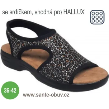 Dámská zdravotní obuv SANTÉ PO/27061 NERO sandál, --- - 37