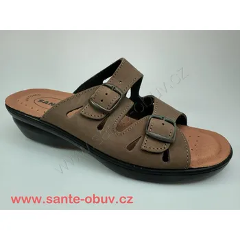 Dámská zdravotní obuv SANTÉ PO/5146 zdravotní pantofel caffe hnědá, --- - 36