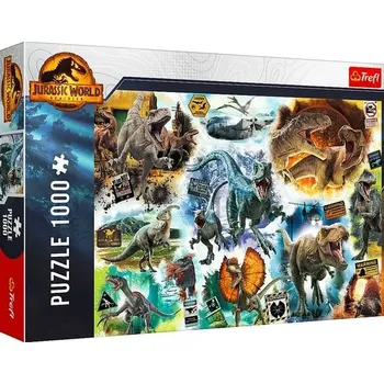 Puzzle Trefl Po stopách dinosaurů Jurského parku 1000 dílků
