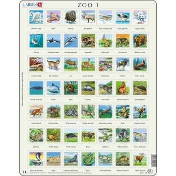 Puzzle LARSEN puzzle zvířata severní polokoule – 49 dílků