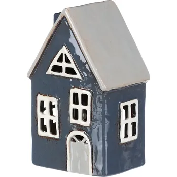 Svícen Autronic DOM103 19 cm modrý/šedý