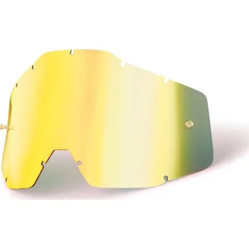 Motocyklové brýle 100percent náhradní plexi pro brýle 100% Accuri/Strata dětské zlatý chrom, Anti-fog