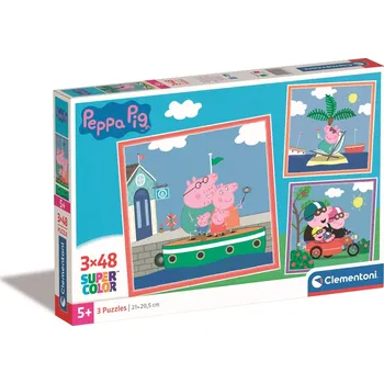 Puzzle Clementoni puzzle Prasátko Peppa 3×48 dílků