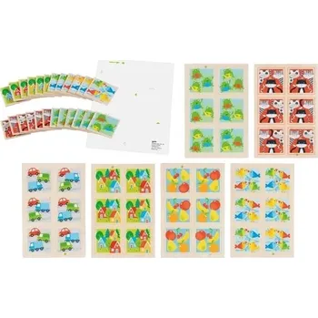 Dřevěná hračka Goki paměťová hra Koukni blíž – dřevěné pexeso pro děti