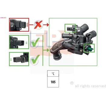 Těsnění motoru Termostat, chladivo EPS 1.880.927