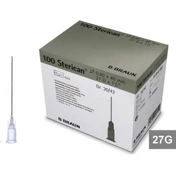 Injekční jehla B.BRAUN STERICAN Varianta: 27G (0.4x40), LB, šedá (100 ks)