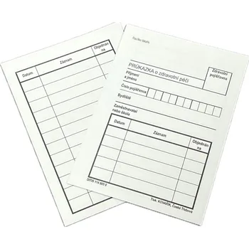 Tiskopis DITIS Průkazka o zdravotní péči (karta A7)